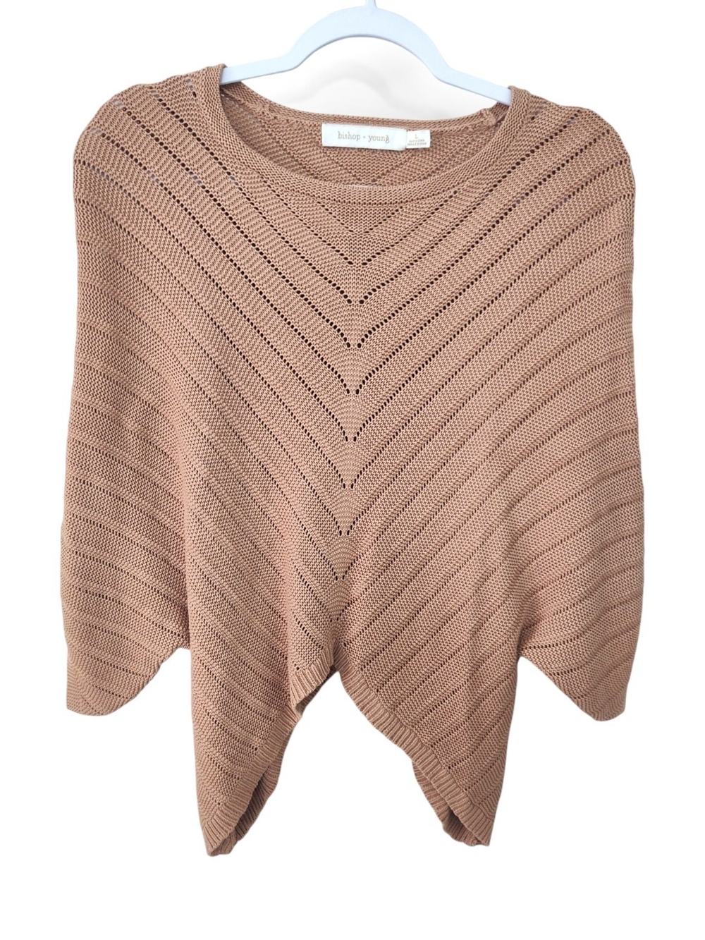 Bishop + Young Dusty Rose Open-Knit Zen Sweater